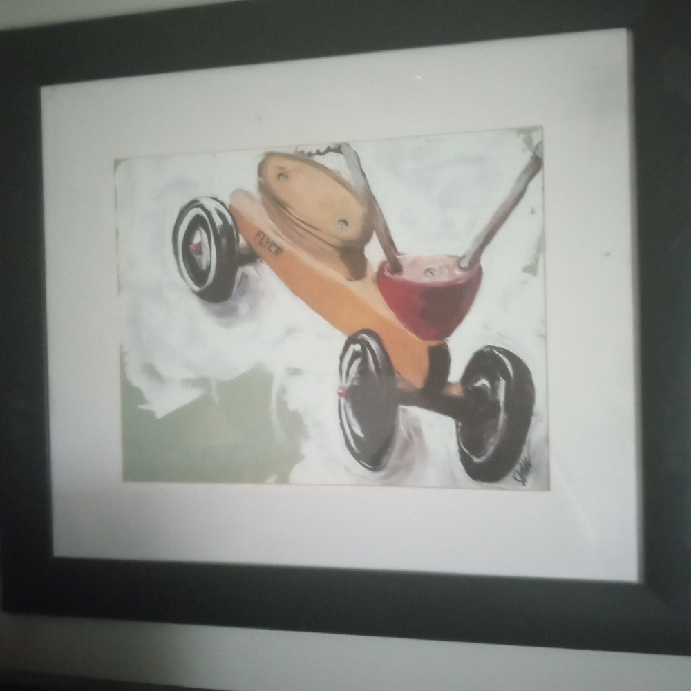 Radio flyer ride on print vintage does not come with frame just